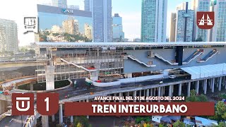 Tren Interurbano México  Toluca CDMX Estación Santa Fe AVANCE FINAL de obra al 31082024 [upl. by Lenhard]