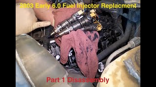 2003 Ford F450 60 Replacing All Fuel Injectors Part 1 [upl. by Toth316]