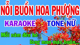 Nỗi Buồn Hoa Phượng Karaoke Tone Nữ Nhạc Sống gia huy beat [upl. by Conan593]