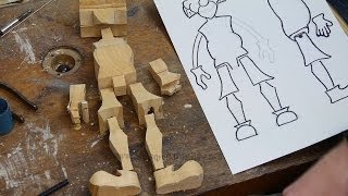 Making Wooden Marionettes  Project 1  Parts 1 amp 2  How to make wood puppets [upl. by Sema769]