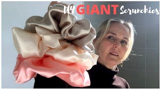 DIY GIANT Scrunchies  How to make 6 different oversized scrunchies  Didsbury Art Studio [upl. by Petronille150]