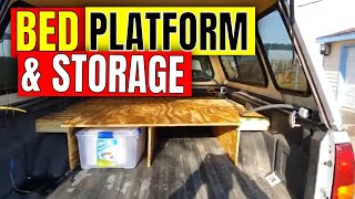 TRUCK BED PLATFORM amp STORAGE GMC Sierra Chevrolet Silverado Fiberglass Camper Shell Topper [upl. by Rodie301]