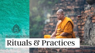 Rituals amp Practices  Buddhism in India  Mahabodhi Temple Bodhgaya  Buddhist devotional practices [upl. by Guyer]