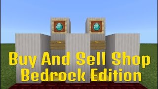 Buy And Sell Shop In Bedrock Edition Command Block Tutorial [upl. by Notsua]