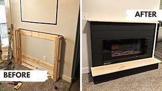 How To Build an Electric Fireplace With A Hearth [upl. by Nalced]