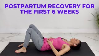 Postpartum Recovery Stretches and Postpartum Kegel Exercises For The First 6 Weeks Postpartum [upl. by Lan]