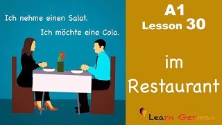 Learn German  Ordering in a Restaurant  das Restaurant  German for beginners  A1  Lesson 30 [upl. by Nema]