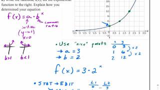 Writing Exponential Functions from a Graph [upl. by Uela822]