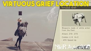 Nier Automata How To Get The Virtuous Grief Hidden Weapon Location [upl. by Walke12]