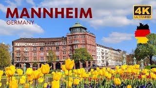 Mannheim Germany A walking tour in 2023 I 4K HDR [upl. by Annaihr]