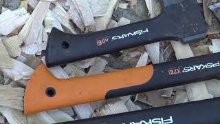 FISKARS X21 splitting AXE review [upl. by Carrissa60]