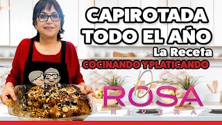 Cómo hacer CAPIROTADA en PILONCILLO  RECETA  Doña Rosa Rivera Cocina [upl. by Eimmot506]