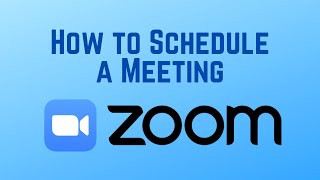 How to Schedule a Zoom Meeting [upl. by Yelha]