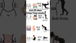 Day 20 Chloe Ting Transformation Workout Results beforeandafter weightloss [upl. by Hgeilhsa]