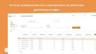 Tarafınıza Kesilen EArşiv Faturaları PDF Formatında Görüntülemek Gri Portal ile Mümkün [upl. by Riker]