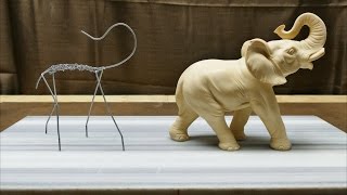 Sculpting an Elephant part 1 Armature [upl. by Trahurn595]