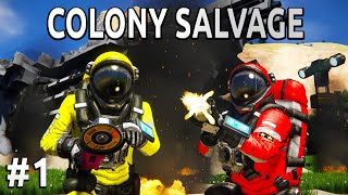 Space Engineers  Colony SALVAGE  Ep 1 ATTACKED [upl. by Elehcim]