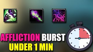 How to Burst as Affliction warlock Explained Under 1 minute  Bualock PVP Guide [upl. by Eanyl]