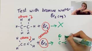 Test for unsaturation  double bonds  alkene in a hydrocarbon GCSE organic [upl. by Engdahl900]