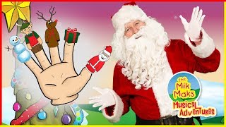 Christmas Finger Family Song  Christmas Nursery Rhymes for Kids  The Mik Maks [upl. by Arraeic]