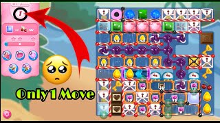 Winning the hardest level in just 1 move  Candy crush saga random style level 2 [upl. by Nauqes]