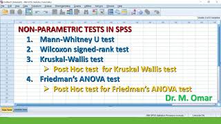 How to do nonparametric tests in SPSS [upl. by Antoinetta]