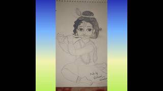 Lord Krishna ji Drawing trending youtube art drawing shortsvideo shorts artist yt short [upl. by Eseret]