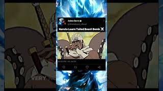 Naruto Learn Tailed Beast Bomb ☠️  shorts shortvideo naruto narutoshippuden training viral [upl. by Rabka]