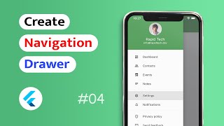 How to create Navigation Drawer in Flutter App Android amp IOS [upl. by Hajidahk]