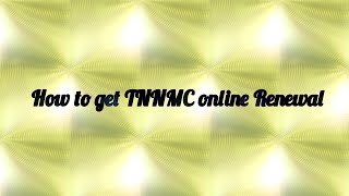 TNNMC online renewal [upl. by Nimzzaj]