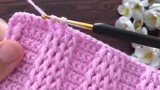 very easy crochet embossed baby blanket model  easy crochet knitting [upl. by Yrreb]