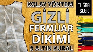 Gizli Fermuar Dikimi ve Teknikleri  Elbiseye Kolay Fermuar Takma Yöntemi KENDİN YAP  Tuğba İşler [upl. by Cheyne982]