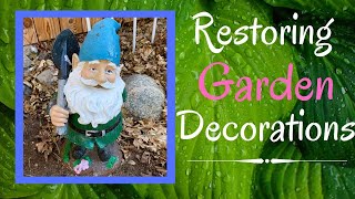 How to Restore Gnomes and Garden Decorations with Paint DIY 🎨🖌 [upl. by Qerat495]