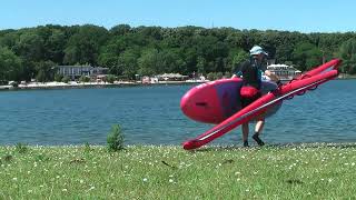 Inflatable Windsurfing auf dem Fühlinger See in Köln mit Tamahoo Freeride 500 und NKX Windsurf SUP [upl. by Ennahgem877]