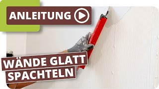 Wände spachteln  Tipps vom Maler für glatte Wände [upl. by Barris144]