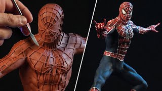 Sculpting SPIDERMAN  Tobey Maguire   Timelapse [upl. by Eelrihs]