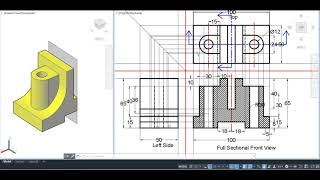 Sectional View in Engineering Drawing [upl. by Hayyim]