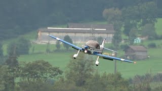 Crosswind Final Approach at Mollis AirBase CapTens Display Team FBXHE Zigermeet 2019 AirShow [upl. by Kaule906]