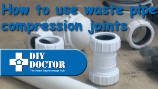 Waste pipe compression joints [upl. by Clere]