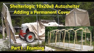 shelterlogic permanent structure  Part 1  Framing [upl. by Elocon]