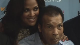 Muhammad Ali makes rare public appearance with his family [upl. by Eniloj]