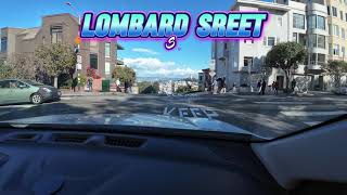 A Scenic Drive Down Lombard Street in San Francisco 8 Switchbacks [upl. by Arym]