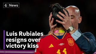 Spain World Cup boss resigns over Hermoso kiss [upl. by Labotsirhc]