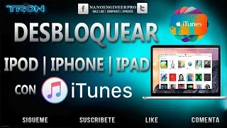 Como desbloquear cualquier iPod  iPhone  iPad  Desactivado  Usando iTunes Fácil y Rápido 2020 [upl. by Auria677]