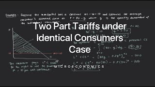 Two Part Tariffs under Identical Consumers Case [upl. by Larine122]