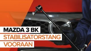 Hoe een stabilisatorstang vooraan op een MAZDA 3 BK vervangen HANDLEIDING  AUTODOC [upl. by Donahoe]