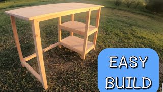 DIY Desk For People NEW To Woodworking All Steps And Cut List [upl. by Hillman760]