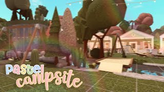 blush pastel campsite speedbuild  roblox  bloxburg [upl. by Brocky]