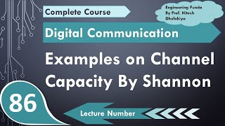 Example on Channel Capacity by ShannonHartley in Digital Communication by Engineering Funda [upl. by Eylk]