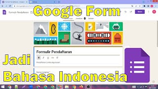 Cara Cepat Mengubah Bahasa Pada Google form [upl. by Judas]